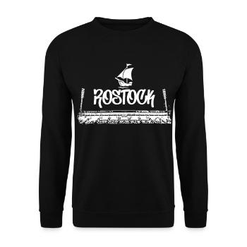 Rostock Forever - Unisex Sweatshirt - black - Front - Alina (178cm) & Michal (187cm)