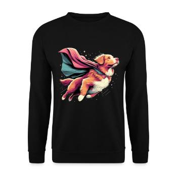 Super Dog Nova Scotia Duck Tolling Retriever - Sweat-shirt Unisexe - noir - Devant - Alina (178cm) & Michal (187cm)