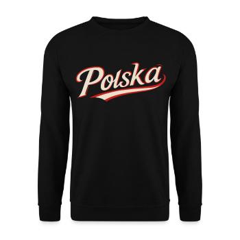 Polska Pologne Lettrage Cool Élégant Cadeau - Sweat-shirt Unisexe - noir - Devant - Alina (178cm) & Michal (187cm)