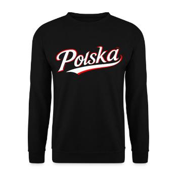 Polska Pologne Lettrage Cool Élégant Cadeau - Sweat-shirt Unisexe - noir - Devant - Alina (178cm) & Michal (187cm)