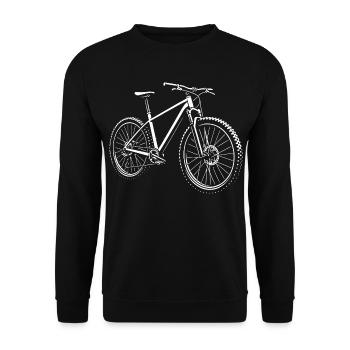 Uphill with pedal power - Unisex Sweatshirt - black - Front - Alina (178cm) & Michal (187cm)
