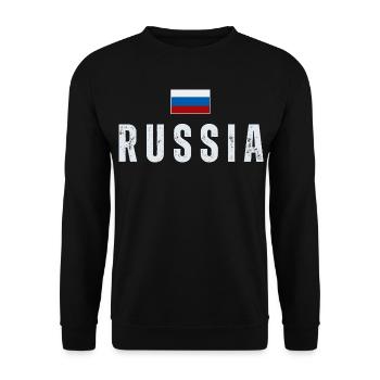 Drapeau russe, fierté russe - Sweat-shirt Unisexe - noir - Devant - Alina (178cm) & Michal (187cm)