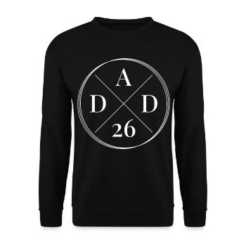 Dad 26 Baby Dad Father's Day Gift Dad 2026 - Unisex Sweatshirt - black - Front - Alina (178cm) & Michal (187cm)