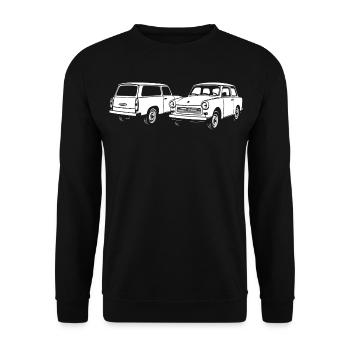 Zweitakter-Ikonen - Unisex Pullover - Schwarz - Vorne - Alina (178cm) & Michal (187cm)