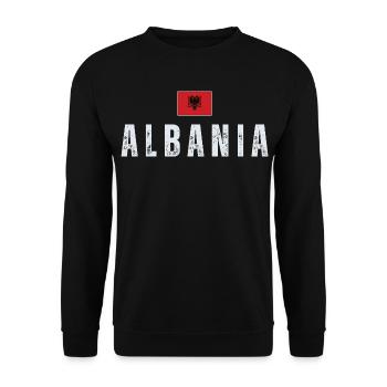 Drapeau albanais, fierté albanaise - Sweat-shirt Unisexe - noir - Devant - Alina (178cm) & Michal (187cm)