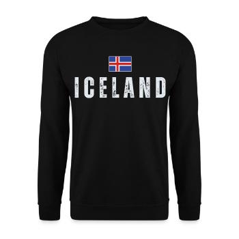 Fierté islandaise, drapeau islandais - Sweat-shirt Unisexe - noir - Devant - Alina (178cm) & Michal (187cm)
