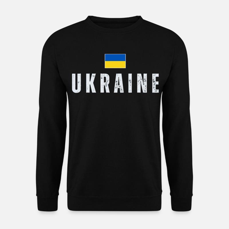 Ukrainian flag, Ukrainian pride - Unisex Sweatshirt - black