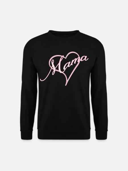 Mama mit Herz Mädchen rosa - Unisex Pullover - Schwarz