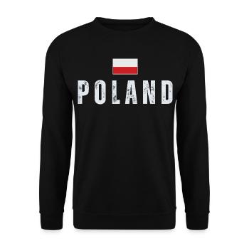 Polish pride, Polish flag - Unisex Sweatshirt - black - Front - Alina (178cm) & Michal (187cm)