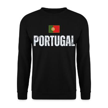 Portuguese flag, Portuguese pride - Unisex Sweatshirt - black - Front - Alina (178cm) & Michal (187cm)