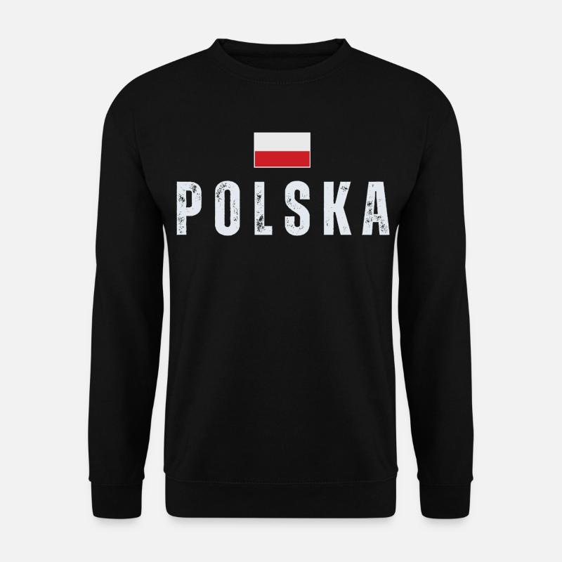 Polish flag, Polish pride - Unisex Sweatshirt - black