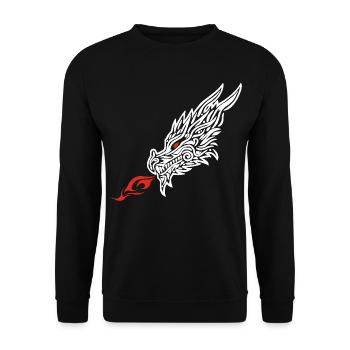 Dragon's Breath - Unisex Sweatshirt - black - Front - Alina (178cm) & Michal (187cm)