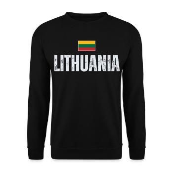 Lithuanian pride, flag of Lithuania - Unisex Sweatshirt - black - Front - Alina (178cm) & Michal (187cm)
