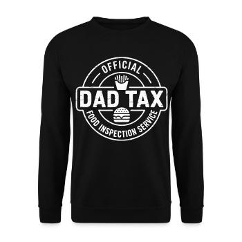 Official Dad Tax Funny Food Inspector Design - Sweat-shirt Unisexe - noir - Devant - Alina (178cm) & Michal (187cm)