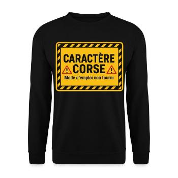 Caractère corse Mode D'Emploi Non Fourni - Sweat-shirt Unisexe - noir - Devant - Alina (178cm) & Michal (187cm)