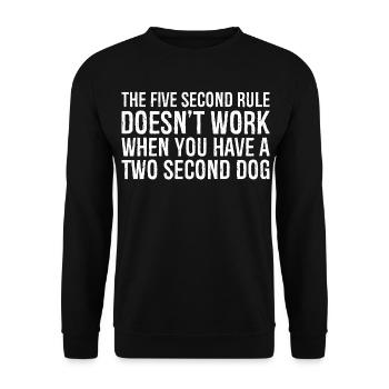 La règle des cinq secondes ne fonctionne pas lorsque vous avez - Sweat-shirt Unisexe - noir - Devant - Alina (178cm) & Michal (187cm)