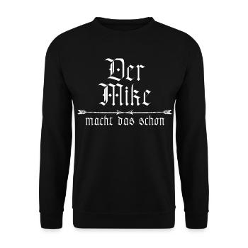 Mike le fait déjà - Sweat-shirt Unisexe - noir - Devant - Alina (178cm) & Michal (187cm)