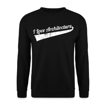 Architecture Love - Unisex Sweatshirt - black - Front - Alina (178cm) & Michal (187cm)