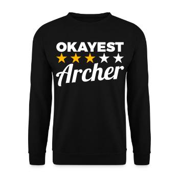 Archer moyen - Sweat-shirt Unisexe - noir - Devant - Alina (178cm) & Michal (187cm)