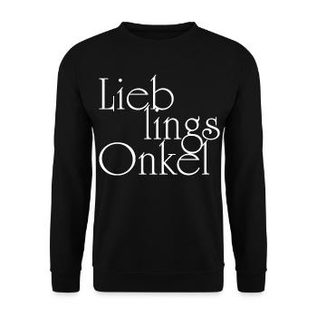 Lieblingsonkel - Onkel - Unisex Pullover - Schwarz - Vorne - Alina (178cm) & Michal (187cm)