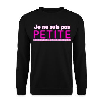 Je ne suis pas Petite Perfection - Sweat-shirt Unisexe - noir - Devant - Alina (178cm) & Michal (187cm)