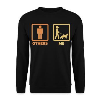 Figurine Berger Allemand - Sweat-shirt Unisexe - noir - Devant - Alina (178cm) & Michal (187cm)