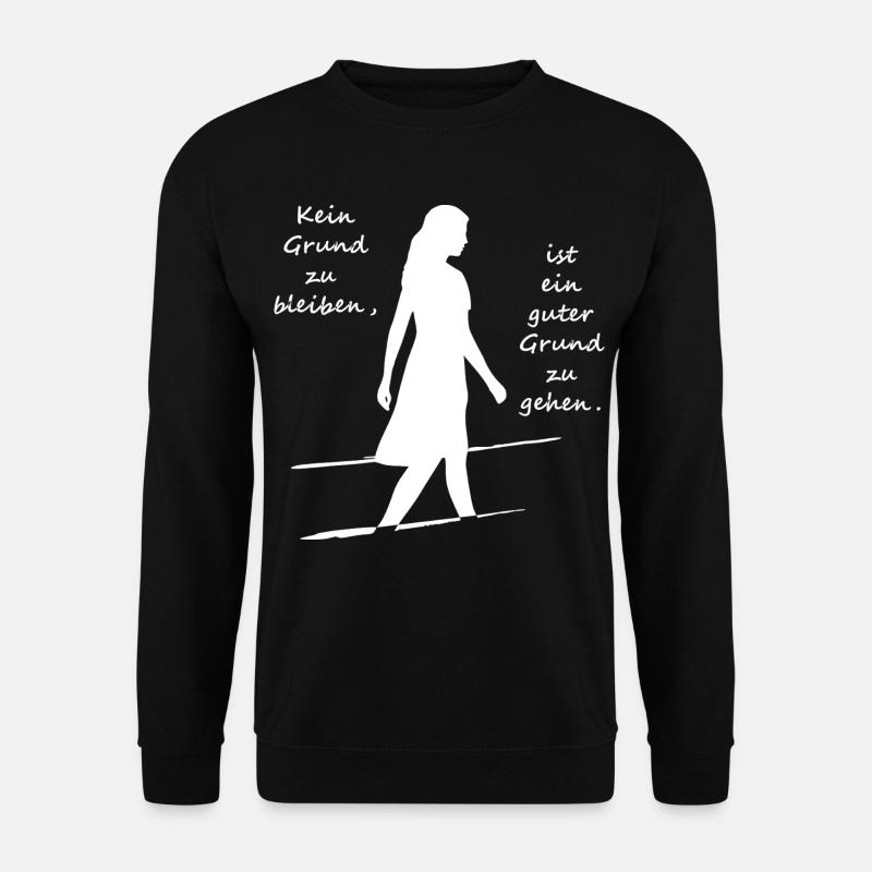 kein grund zu bleiben - Unisex Pullover - Schwarz