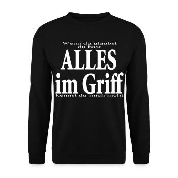 Do you think - you've got everything under control - Unisex Sweatshirt - black - Front - Alina (178cm) & Michal (187cm)