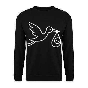Arrivée minimale de bébé - Sweat-shirt Unisexe - noir - Devant - Alina (178cm) & Michal (187cm)