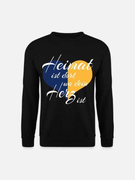 Heimat ist dort wo dein Herz ist - Oberlausitz - Unisex Pullover - Schwarz