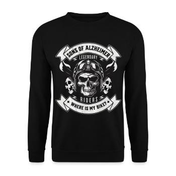 Sons of Alzheimer | Where is my bike? - Unisex Sweatshirt - black - Front - Alina (178cm) & Michal (187cm)
