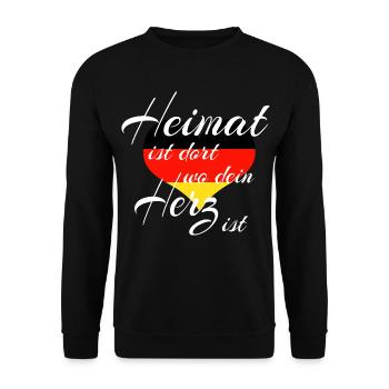 Germany - - Unisex Sweatshirt - black - Front - Alina (178cm) & Michal (187cm)