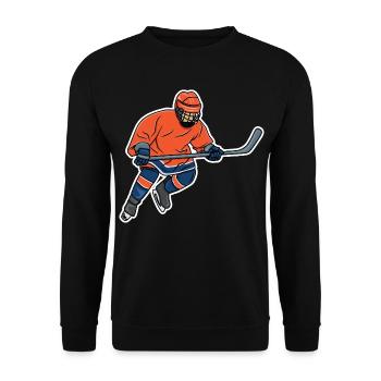Eishockey - Unisex Pullover - Schwarz - Vorne - Alina (178cm) & Michal (187cm)
