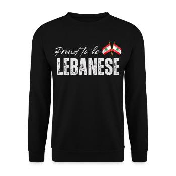 Lebanese proud, I love Lebanon - Unisex Sweatshirt - black - Front - Alina (178cm) & Michal (187cm)