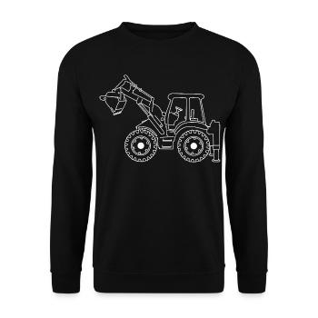 Excavator - Unisex Sweatshirt - black - Front - Alina (178cm) & Michal (187cm)