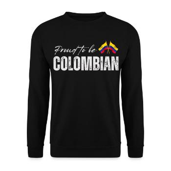 Proud Colombian, I love Colombia - Unisex Sweatshirt - black - Front - Alina (178cm) & Michal (187cm)
