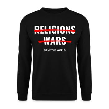 Pas de religions, pas de guerres - Sweat-shirt Unisexe - noir - Devant - Alina (178cm) & Michal (187cm)