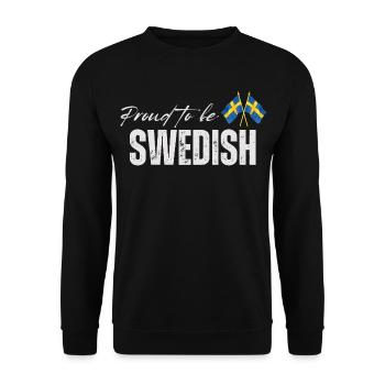 Stolzer Schwede, ich liebe Schweden - Unisex Pullover - Schwarz - Vorne - Alina (178cm) & Michal (187cm)