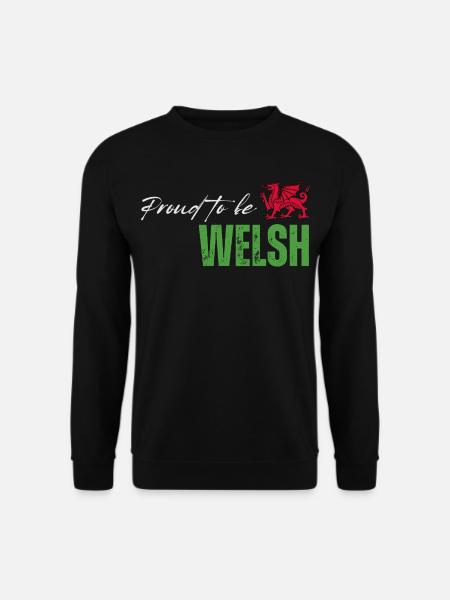 Proud Welsh, I love Wales - Unisex Sweatshirt - black