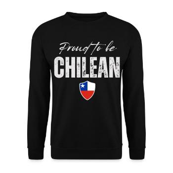 Fière chilienne, j’adore le Chili - Sweat-shirt Unisexe - noir - Devant - Alina (178cm) & Michal (187cm)