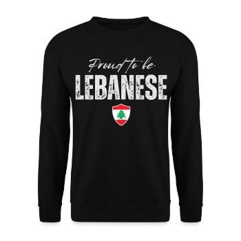 Libanais fier, j’aime le Liban - Sweat-shirt Unisexe - noir - Devant - Alina (178cm) & Michal (187cm)