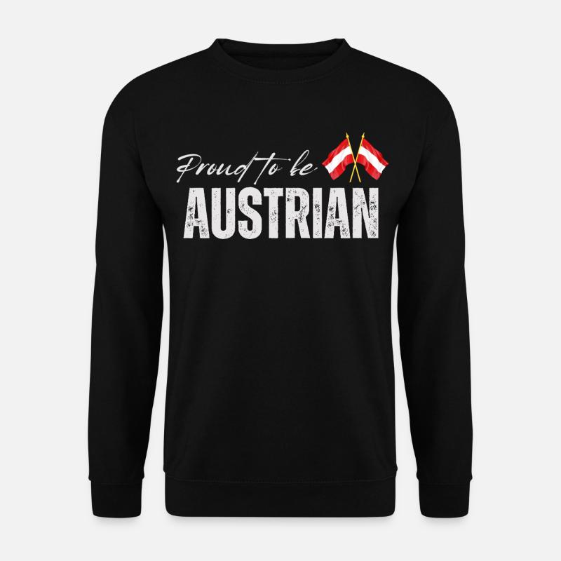 Stolzer Österreicher, ich liebe Österreich - Unisex Pullover - Schwarz