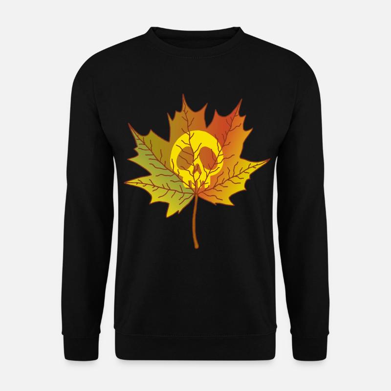 Skull and dead leaf - Unisex Sweatshirt - black
