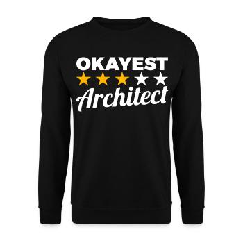 Architecte moyen - Sweat-shirt Unisexe - noir - Devant - Alina (178cm) & Michal (187cm)