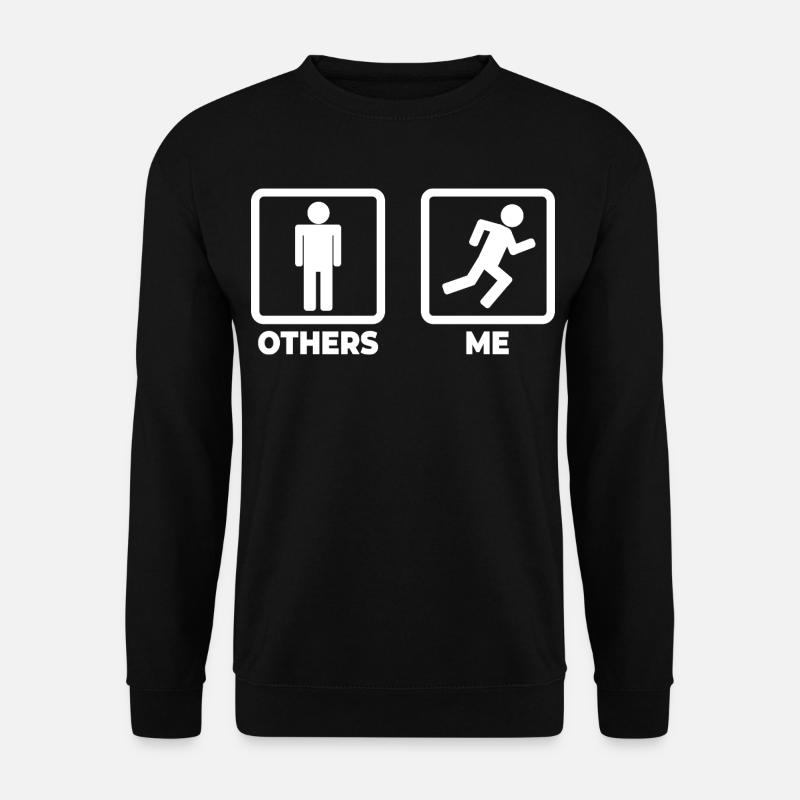 Läufer Strichmännchen - Unisex Pullover - Schwarz
