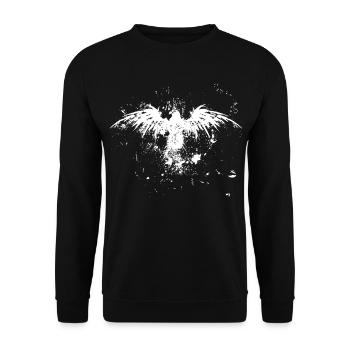 Grunge Eagle Rise - Unisex Pullover - Schwarz - Vorne - Alina (178cm) & Michal (187cm)