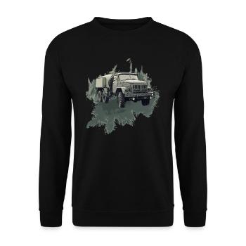 ZIL 131 – Icon of the Road - Unisex Sweatshirt - black - Front - Alina (178cm) & Michal (187cm)
