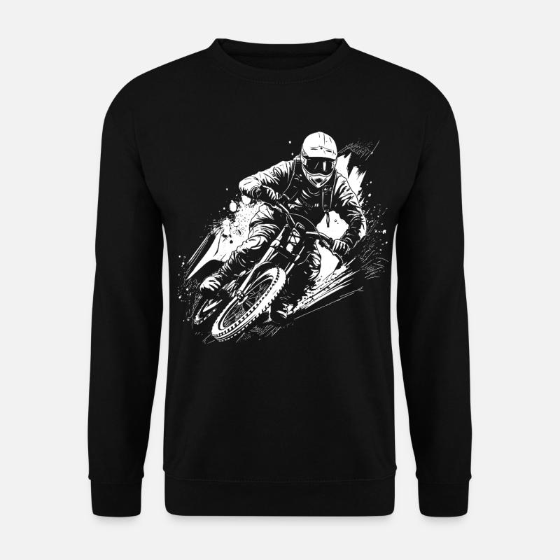 BMX Biker Drawing - Unisex Sweatshirt - black