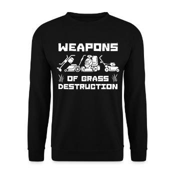 Rasen-Rambo - Unisex Pullover - Schwarz - Vorne - Alina (178cm) & Michal (187cm)