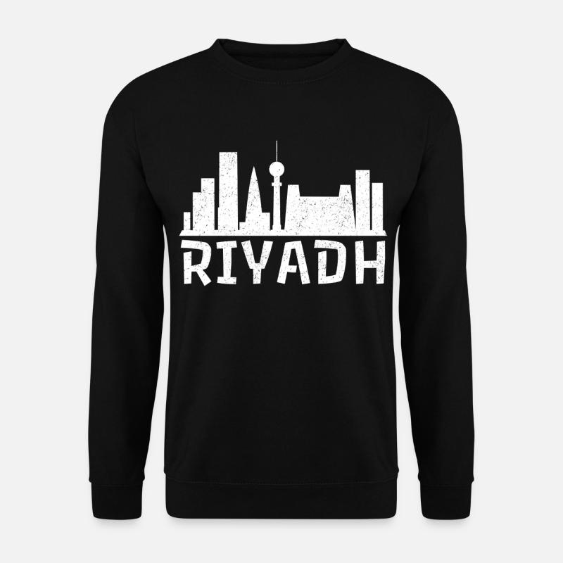 Riyadh Skyline Bold - Unisex Pullover - Schwarz